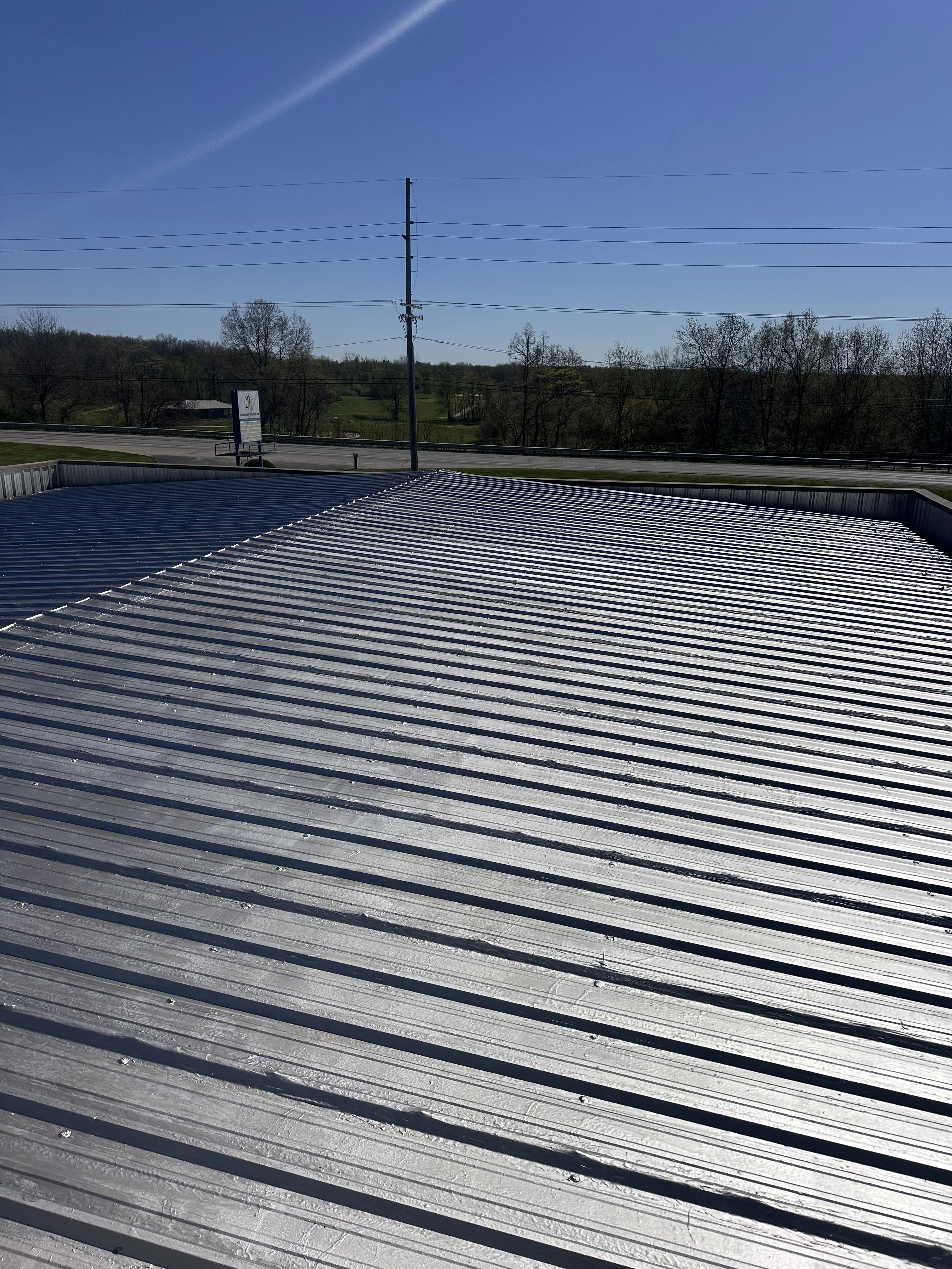 Completed roof coating