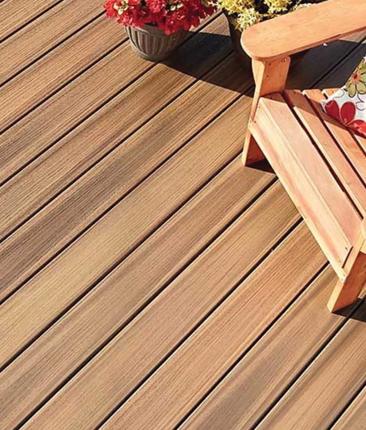 PVC decking with natural wood appearance